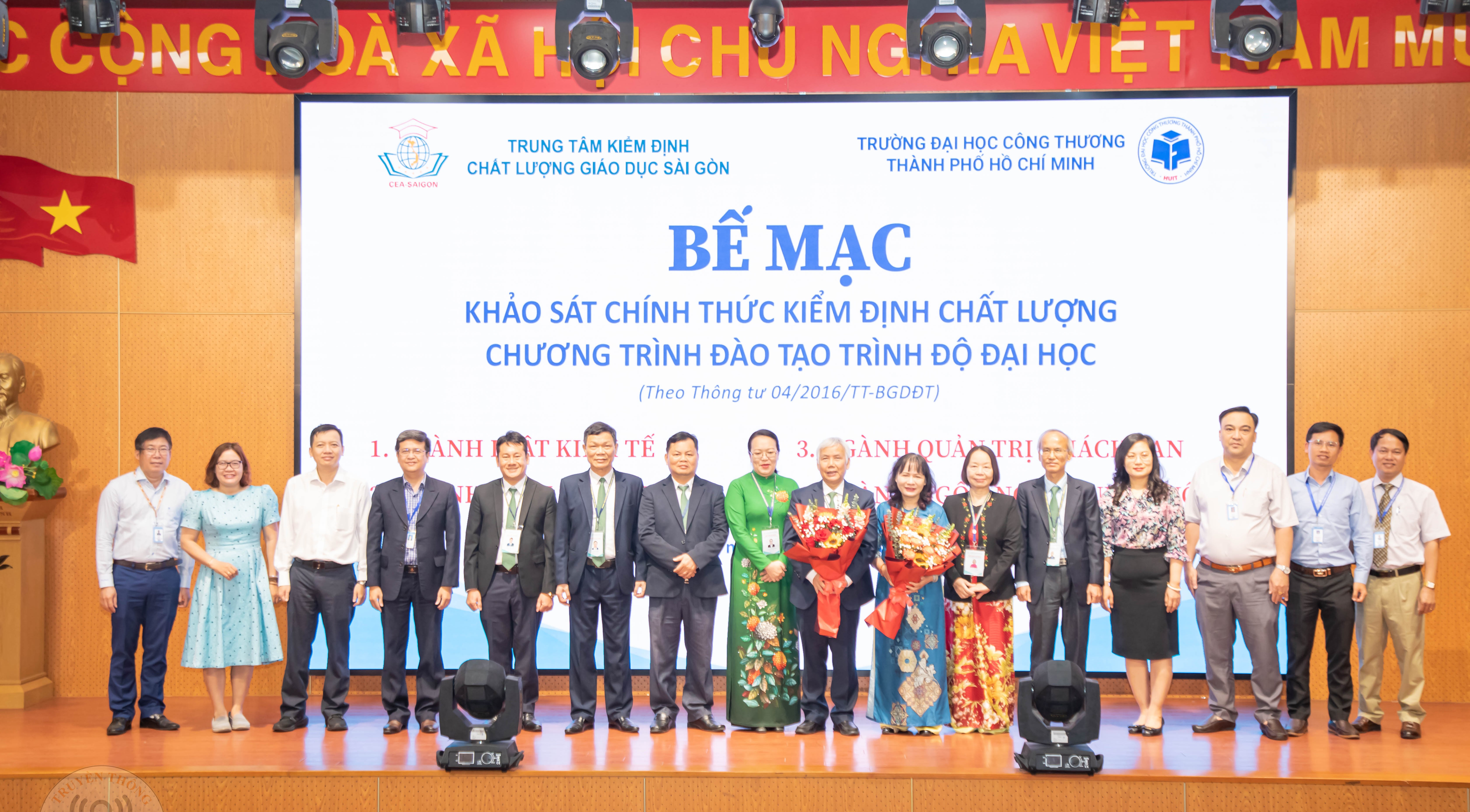 Bế mạc Khảo sát chính thức kiểm định chất lượng 04 chương trình đào tạo trình độ đại học của Trường Đại học Công Thương Thành phố Hồ Chí Minh