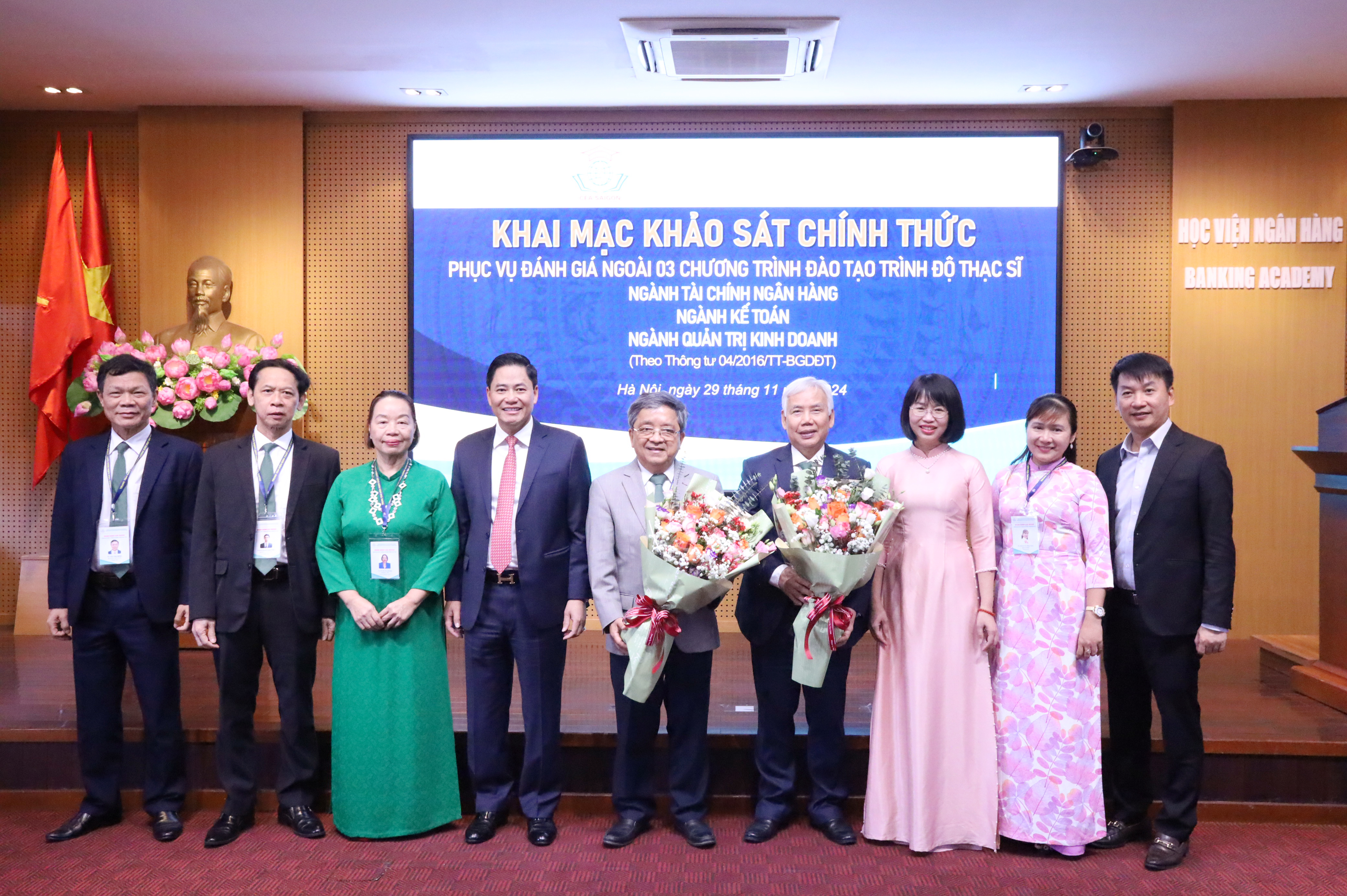 Khai mạc khảo sát chính thức kiểm định chất lượng 03 chương trình đào tạo trình độ thạc sĩ tại Học viện Ngân hàng