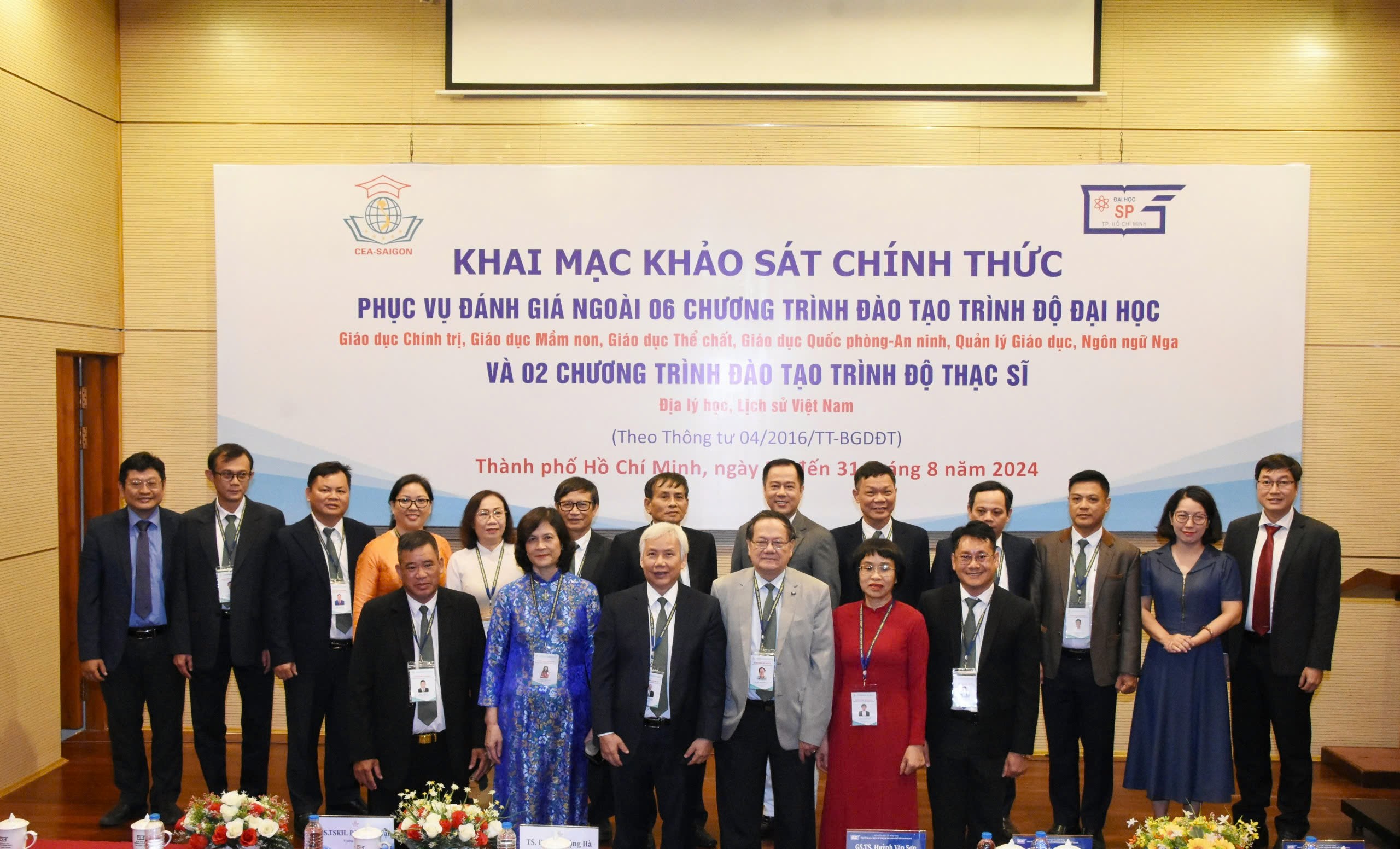 Khai mạc khảo sát chính thức đánh giá ngoài 08 chương tình đào tạo của Trường Đại học Sư phạm Thành phố Hồ Chí Minh