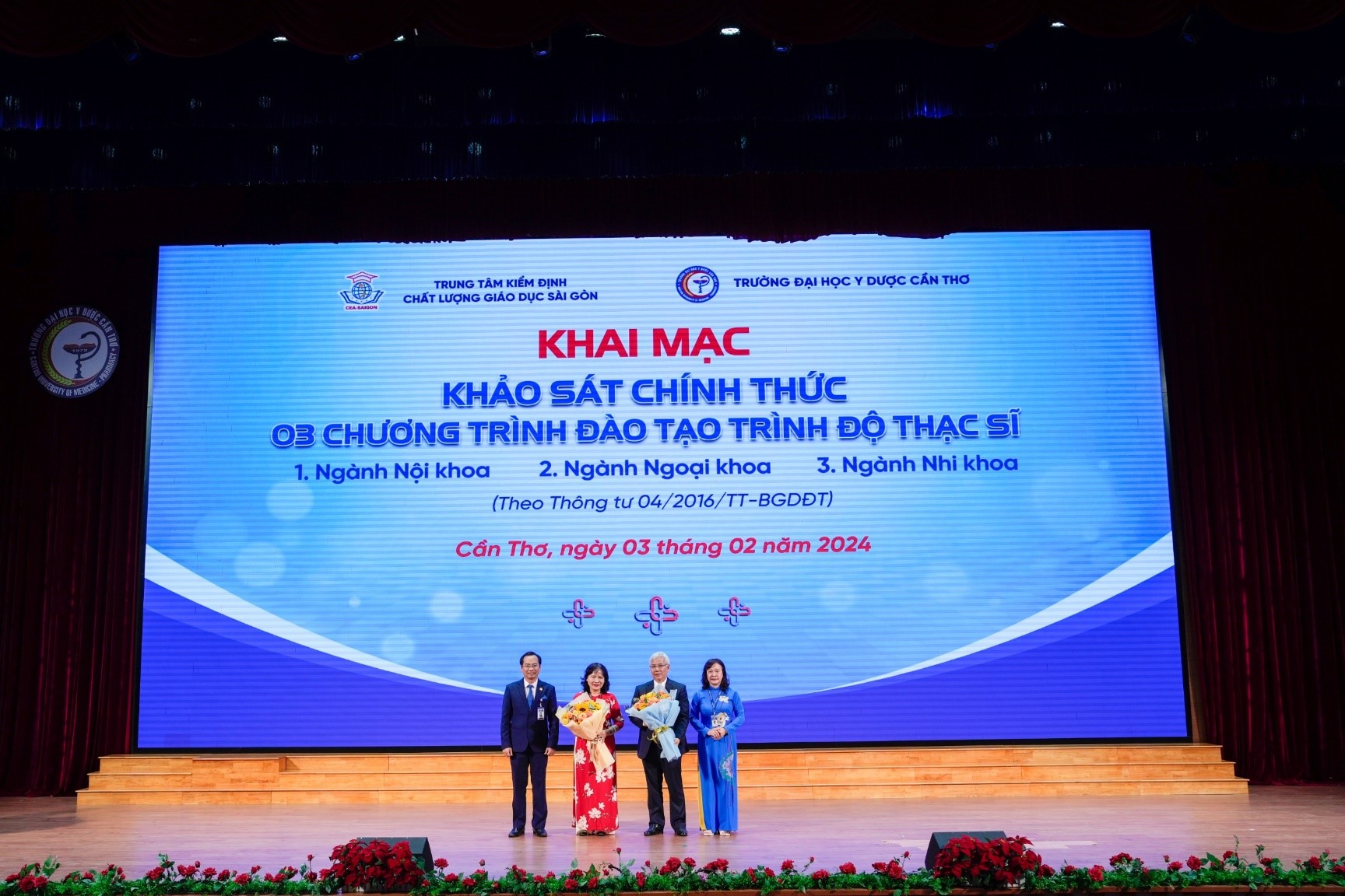 Khai mạc khảo sát chính thức phục vụ đánh giá ngoài 03 chương trình đào tạo thạc sĩ của Trường Đại học Y Dược Cần Thơ